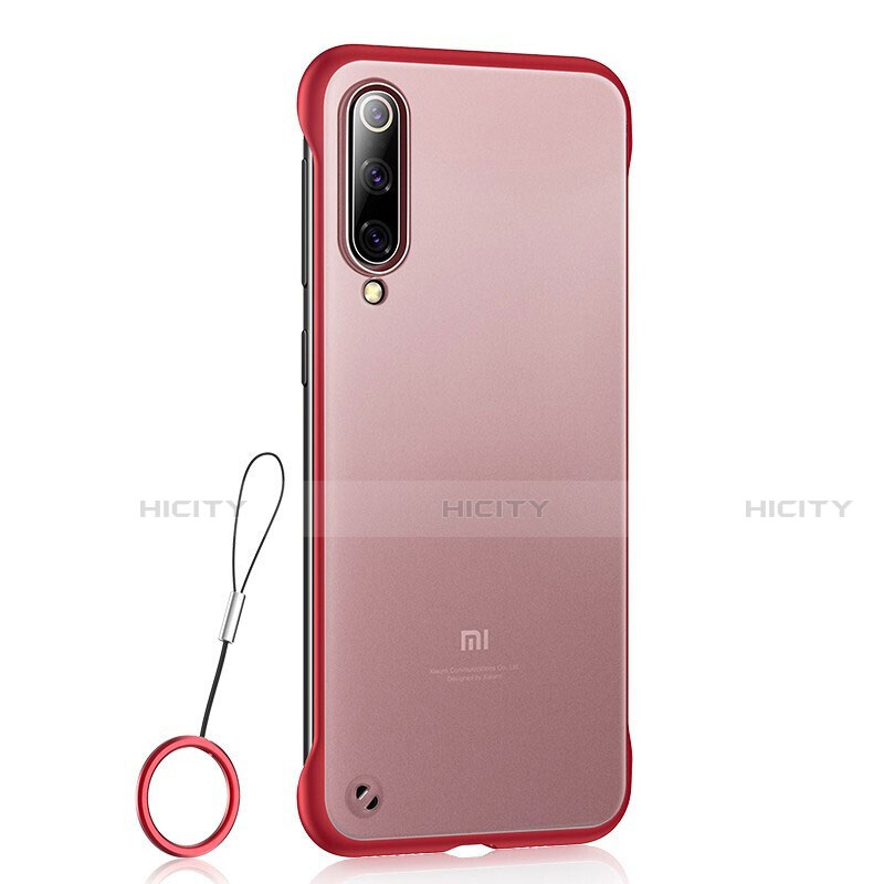 Xiaomi Mi A3 Lite用極薄ケース クリア透明 プラスチック 質感もマットU01 Xiaomi レッド