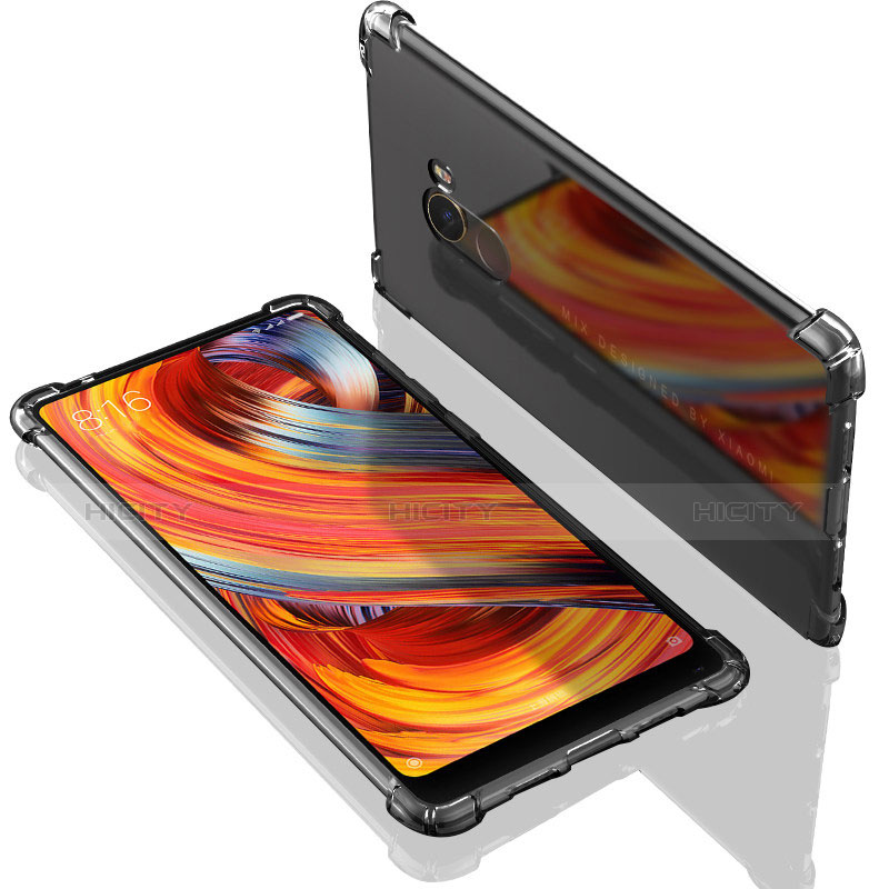 Xiaomi Mi Mix 2用極薄ソフトケース シリコンケース 耐衝撃 全面保護 クリア透明 T08 Xiaomi クリア