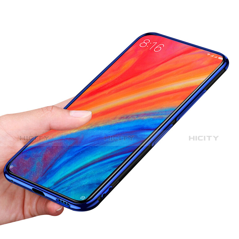 Xiaomi Mi Mix 2S用極薄ソフトケース シリコンケース 耐衝撃 全面保護 クリア透明 T03 Xiaomi ネイビー