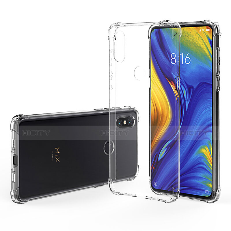 Xiaomi Mi Mix 3用極薄ソフトケース シリコンケース 耐衝撃 全面保護 クリア透明 T02 Xiaomi クリア