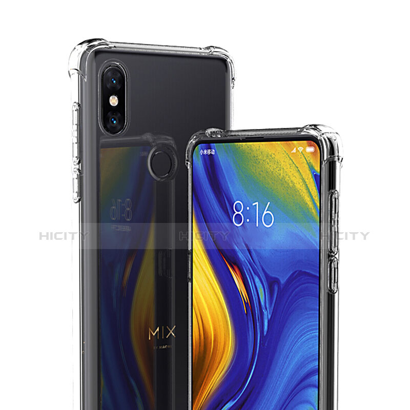 Xiaomi Mi Mix 3用極薄ソフトケース シリコンケース 耐衝撃 全面保護 クリア透明 T02 Xiaomi クリア