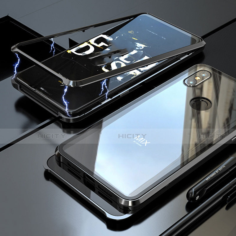 Xiaomi Mi Mix 3用ケース 高級感 手触り良い アルミメタル 製の金属製 360度 フルカバーバンパー 鏡面 カバー Xiaomi 