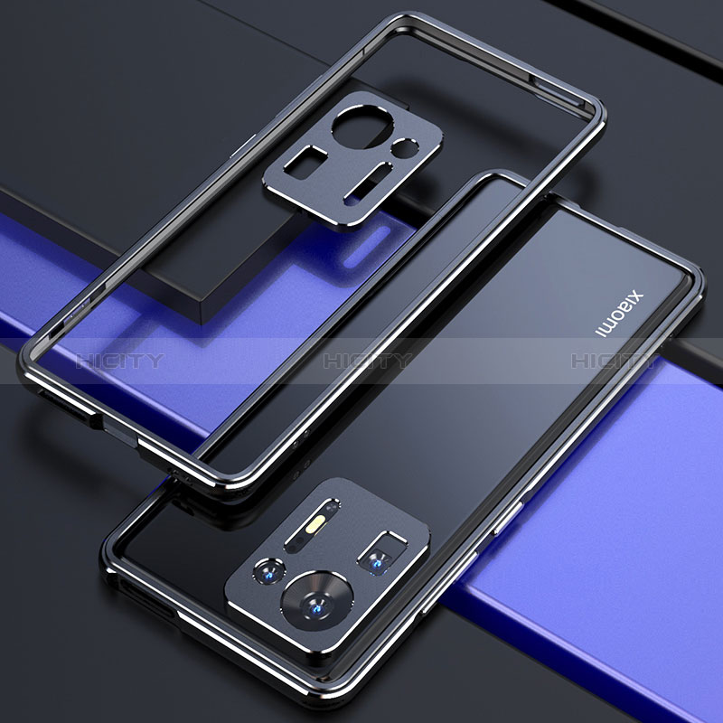 Xiaomi Mi Mix 4 5G用ケース 高級感 手触り良い アルミメタル 製の金属製 バンパー カバー S01 Xiaomi ブラック