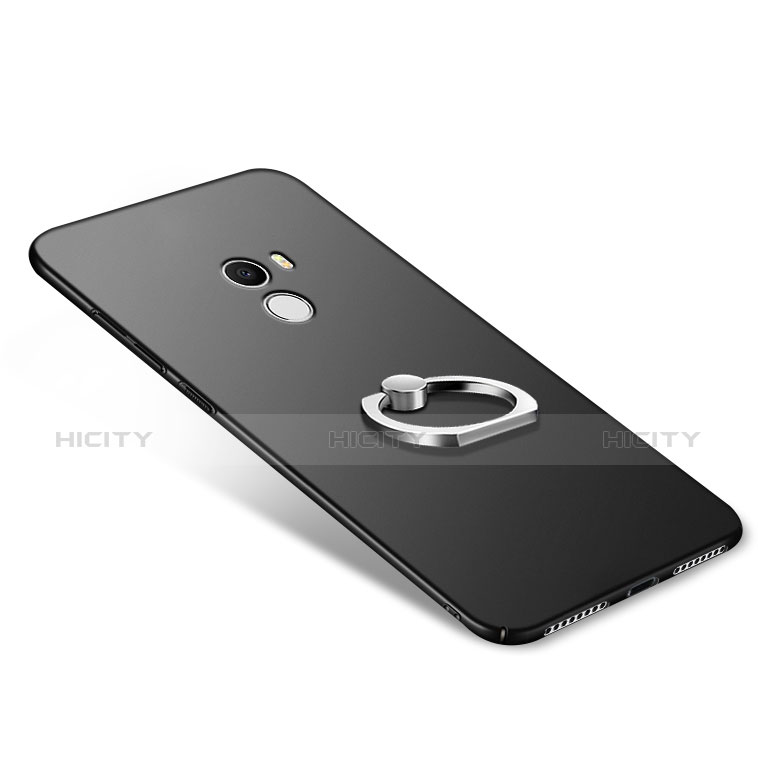 Xiaomi Mi Mix用ハードケース プラスチック 質感もマット アンド指輪 A02 Xiaomi ブラック