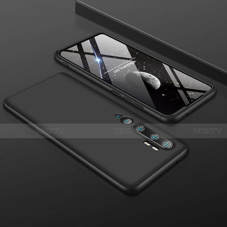 Xiaomi Mi Note 10用ハードケース プラスチック 質感もマット 前面と背面 360度 フルカバー R01 Xiaomi ブラック