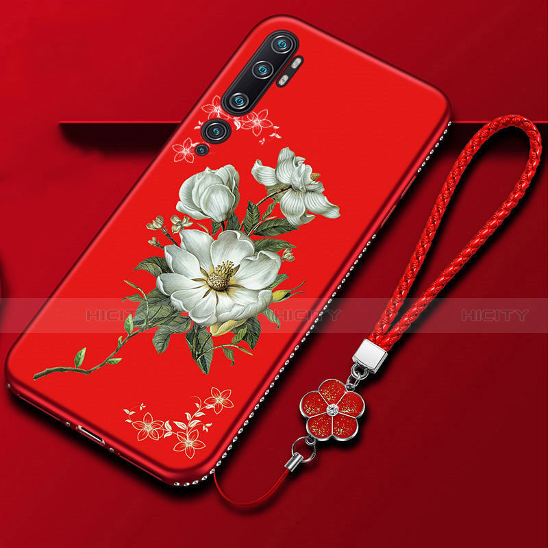 Xiaomi Mi Note 10用シリコンケース ソフトタッチラバー 花 カバー S01 Xiaomi 