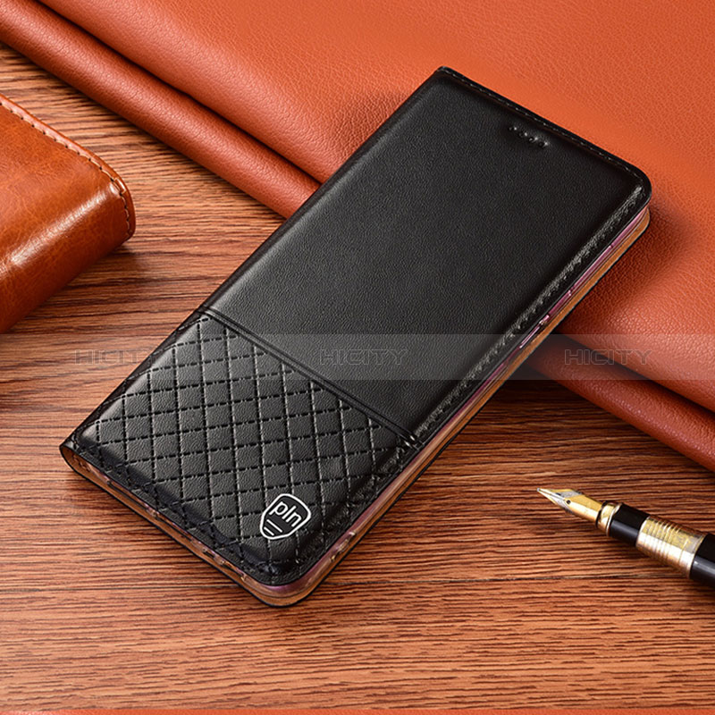 Xiaomi Mi Note 10 Lite用手帳型 レザーケース スタンド カバー H07P Xiaomi ブラック