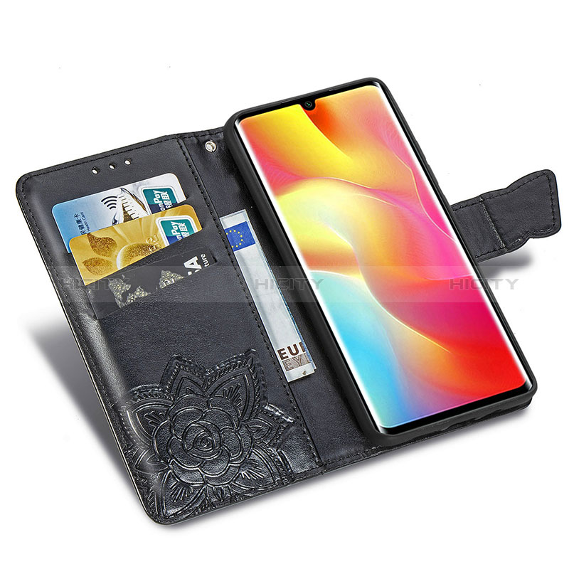 Xiaomi Mi Note 10 Lite用手帳型 レザーケース スタンド バタフライ 蝶 カバー Xiaomi 
