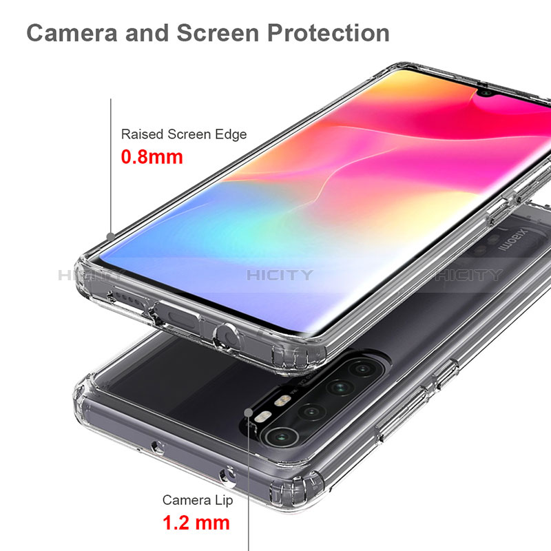 Xiaomi Mi Note 10 Lite用360度 フルカバー ハイブリットバンパーケース 透明 プラスチック カバー ZJ5 Xiaomi 