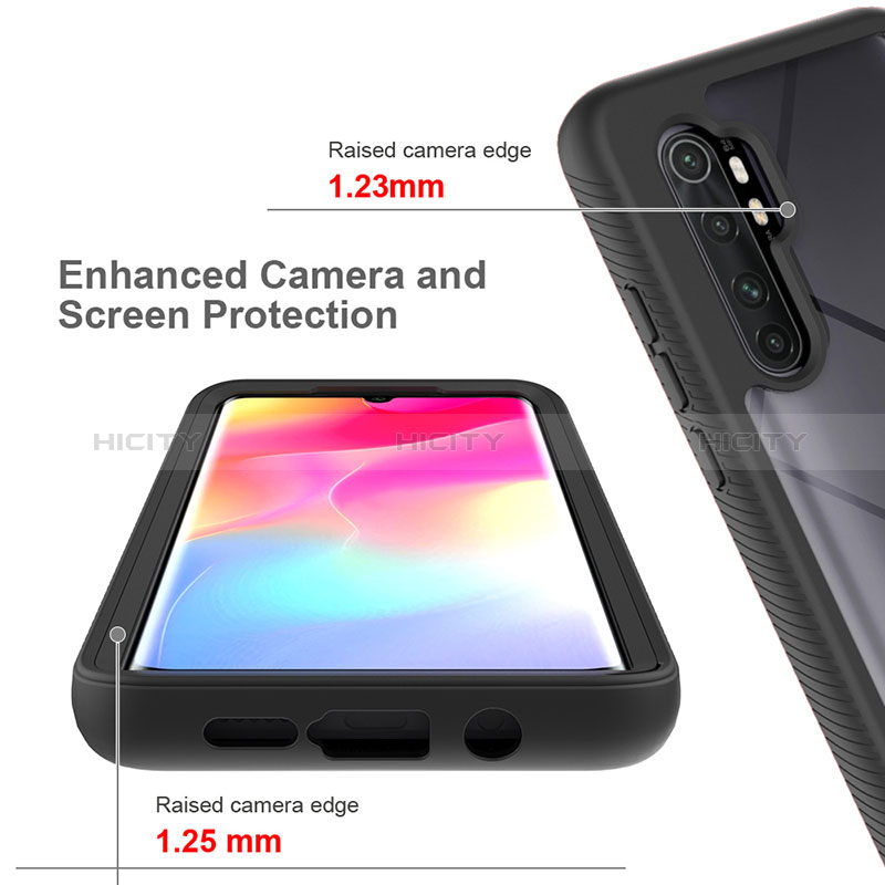 Xiaomi Mi Note 10 Lite用360度 フルカバー ハイブリットバンパーケース クリア透明 プラスチック カバー ZJ4 Xiaomi 