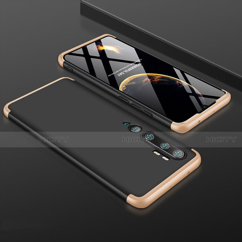 Xiaomi Mi Note 10 Pro用ハードケース プラスチック 質感もマット 前面と背面 360度 フルカバー R01 Xiaomi ゴールド・ブラック