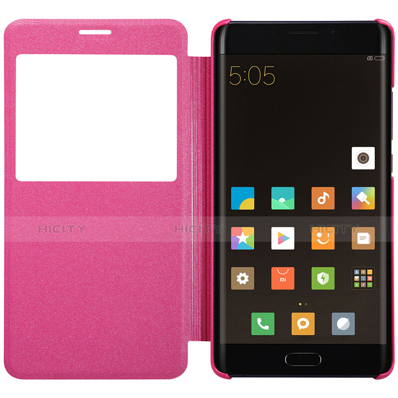 Xiaomi Mi Note 2 Special Edition用手帳型 レザーケース スタンド Xiaomi ローズレッド