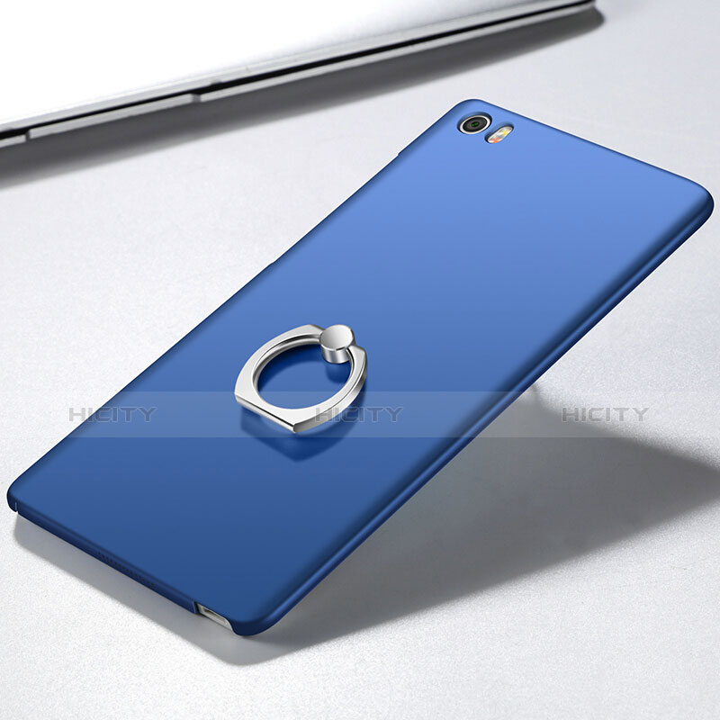 Xiaomi Mi Note用ハードケース プラスチック 質感もマット アンド指輪 Xiaomi ネイビー