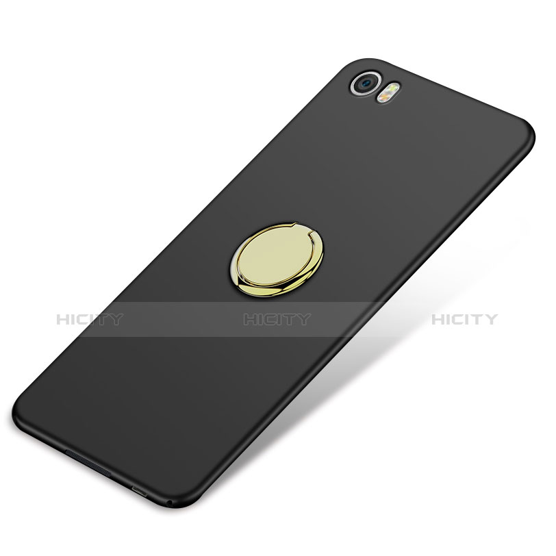 Xiaomi Mi Note用ハードケース プラスチック 質感もマット アンド指輪 A02 Xiaomi ブラック