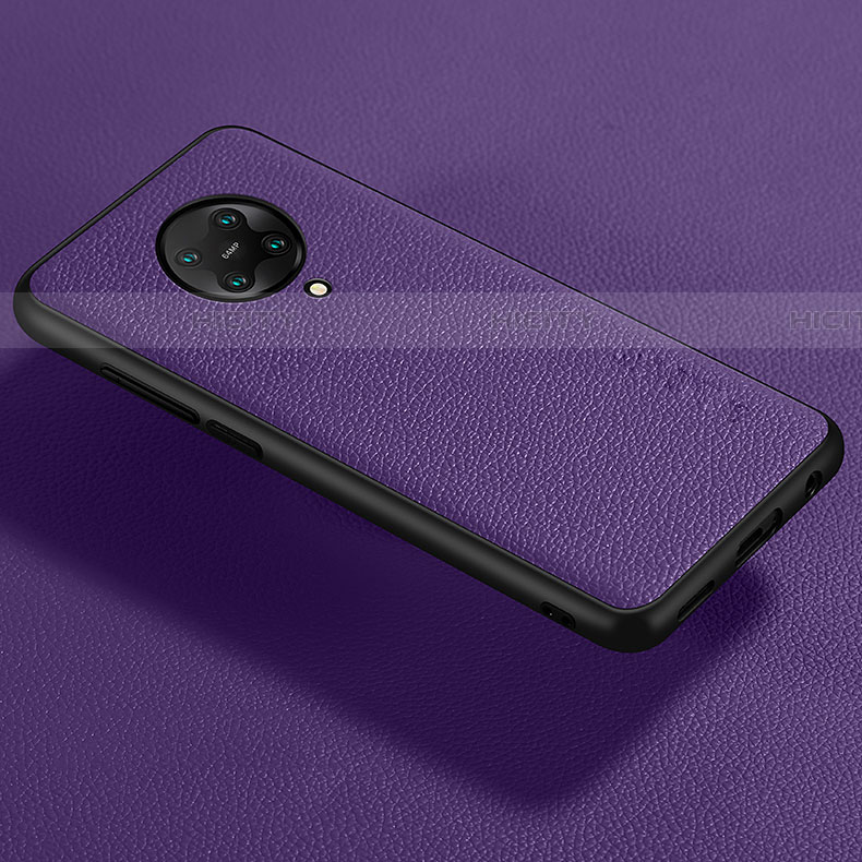 Xiaomi Poco F2 Pro用シリコンケース ソフトタッチラバー レザー柄 カバー Xiaomi 