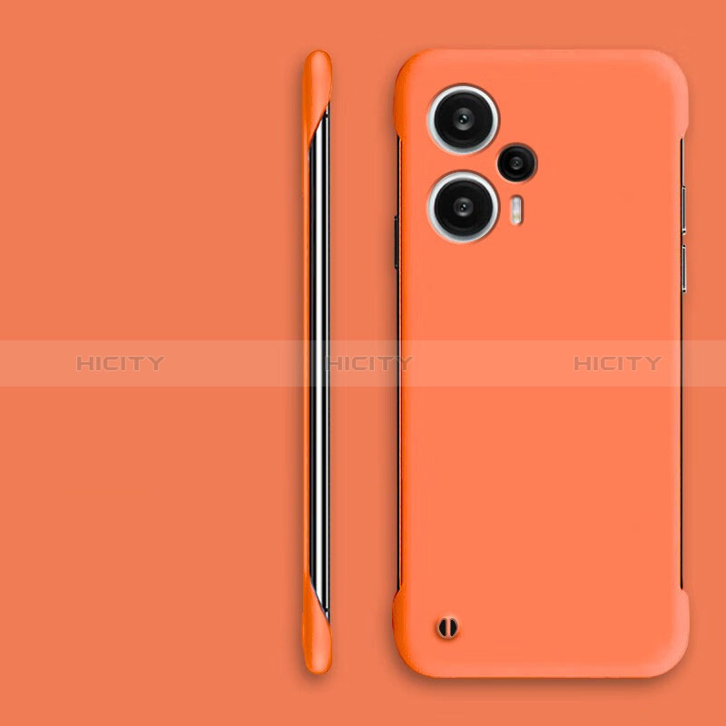 Xiaomi Poco F5 5G用ハードケース プラスチック 質感もマット フレームレス カバー Xiaomi オレンジ