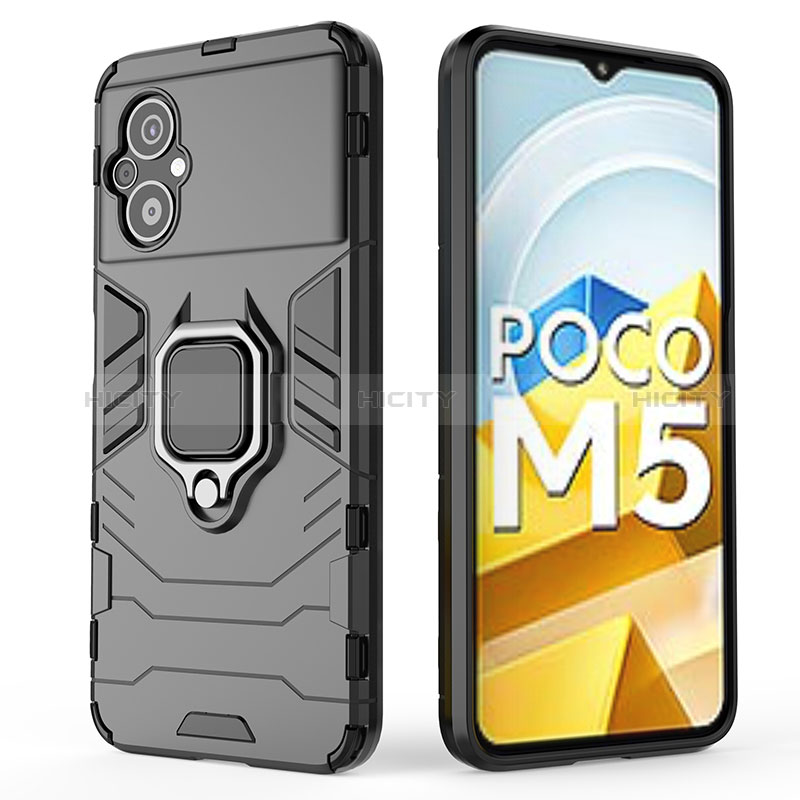 Xiaomi Poco M5 4G用ハイブリットバンパーケース プラスチック アンド指輪 マグネット式 Xiaomi 