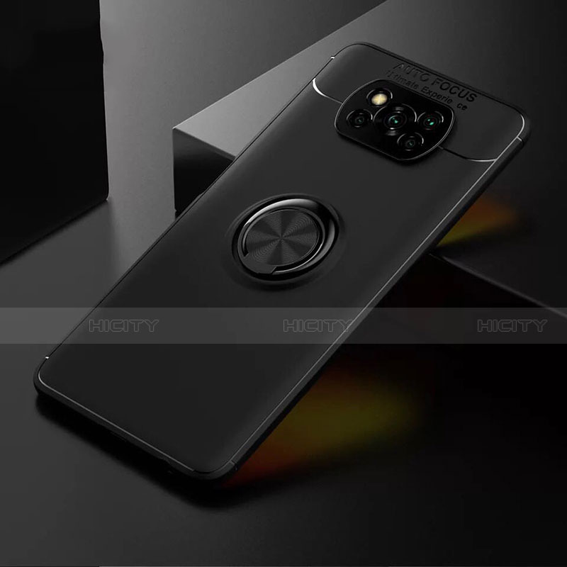 Xiaomi Poco X3用極薄ソフトケース シリコンケース 耐衝撃 全面保護 アンド指輪 マグネット式 バンパー Xiaomi 