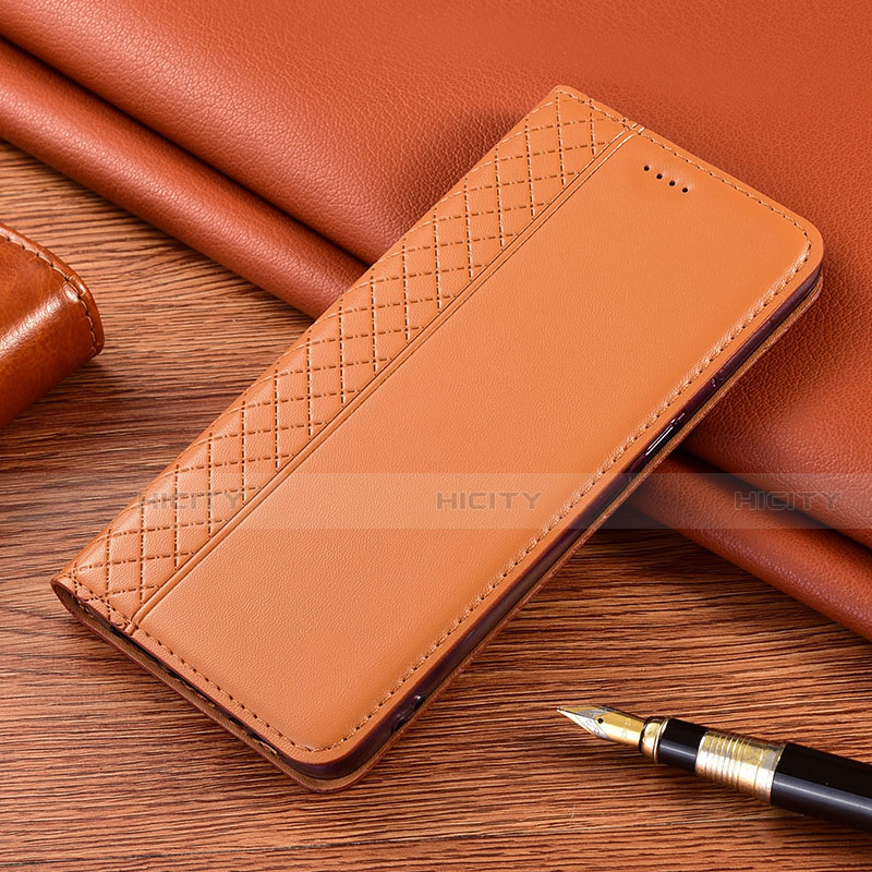 Xiaomi Poco X3 NFC用手帳型 レザーケース スタンド カバー L08 Xiaomi オレンジ