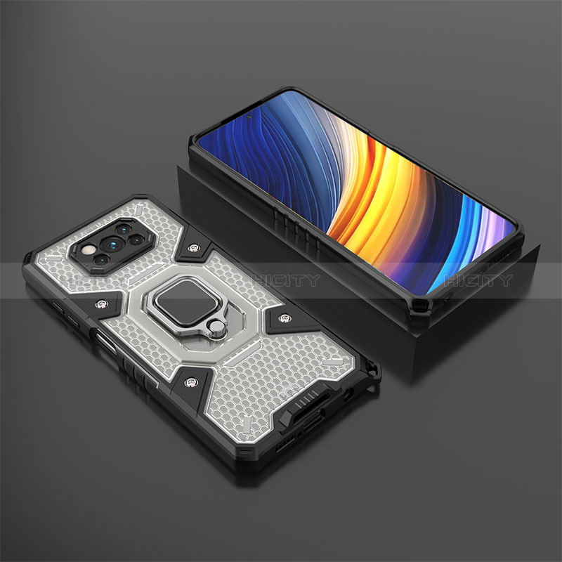 Xiaomi Poco X3 NFC用ハイブリットバンパーケース プラスチック アンド指輪 マグネット式 KC4 Xiaomi 