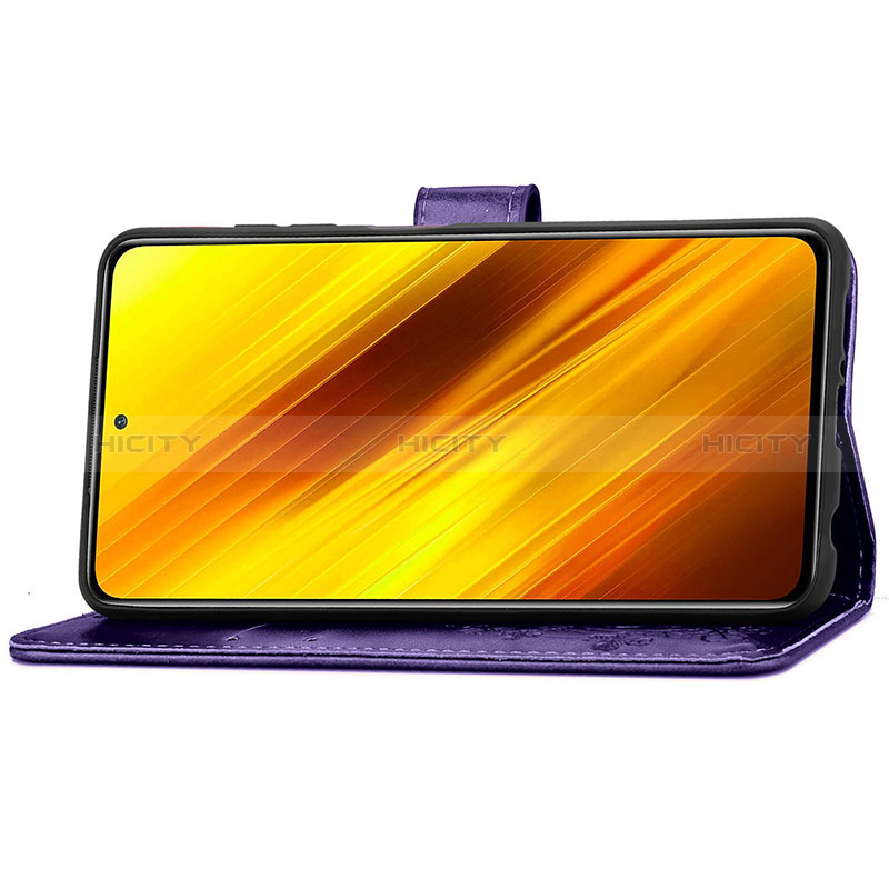 Xiaomi Poco X3 NFC用手帳型 レザーケース スタンド 花 カバー Xiaomi 