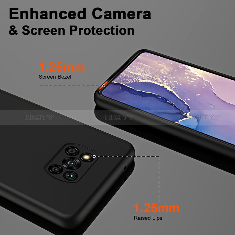 Xiaomi Poco X3 NFC用360度 フルカバー極薄ソフトケース シリコンケース 耐衝撃 全面保護 バンパー H01P Xiaomi 