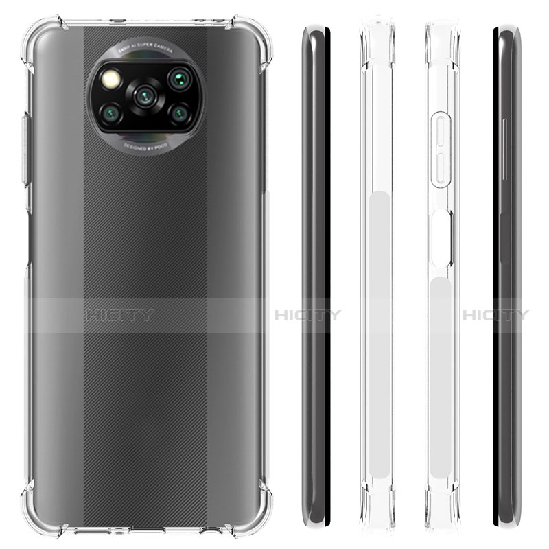 Xiaomi Poco X3 Pro用極薄ソフトケース シリコンケース 耐衝撃 全面保護 クリア透明 カバー Xiaomi クリア