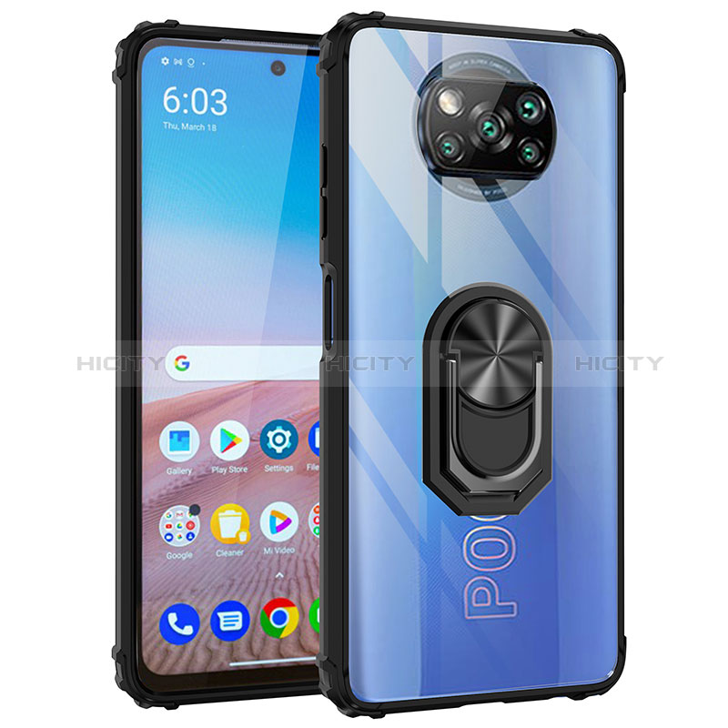 Xiaomi Poco X3 Pro用ハイブリットバンパーケース プラスチック アンド指輪 マグネット式 MQ2 Xiaomi 