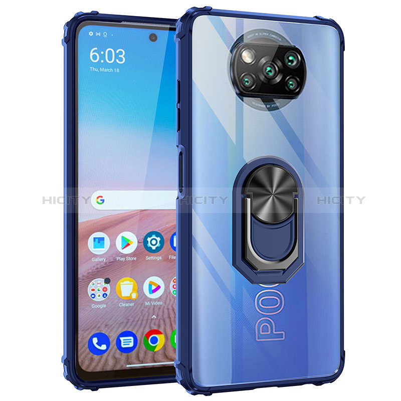 Xiaomi Poco X3 Pro用ハイブリットバンパーケース プラスチック アンド指輪 マグネット式 MQ2 Xiaomi 