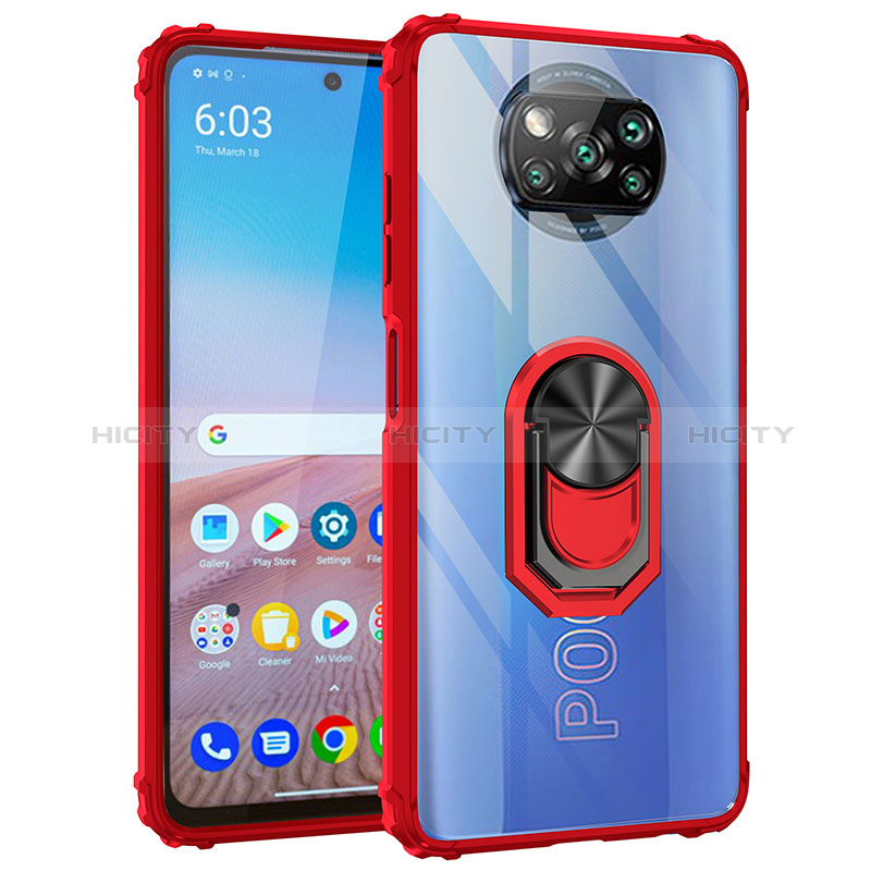 Xiaomi Poco X3 Pro用ハイブリットバンパーケース プラスチック アンド指輪 マグネット式 MQ2 Xiaomi 