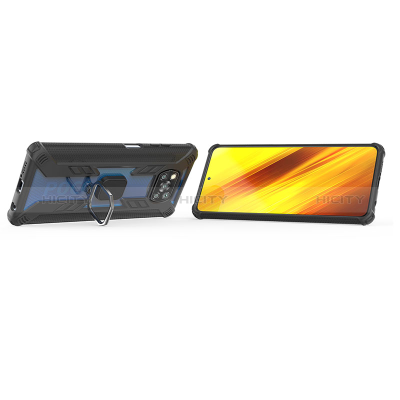 Xiaomi Poco X3 Pro用ハイブリットバンパーケース プラスチック アンド指輪 マグネット式 KC3 Xiaomi 