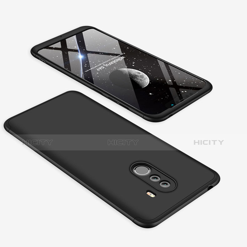 Xiaomi Pocophone F1用ハードケース プラスチック 質感もマット 前面と背面 360度 フルカバー Xiaomi ブラック