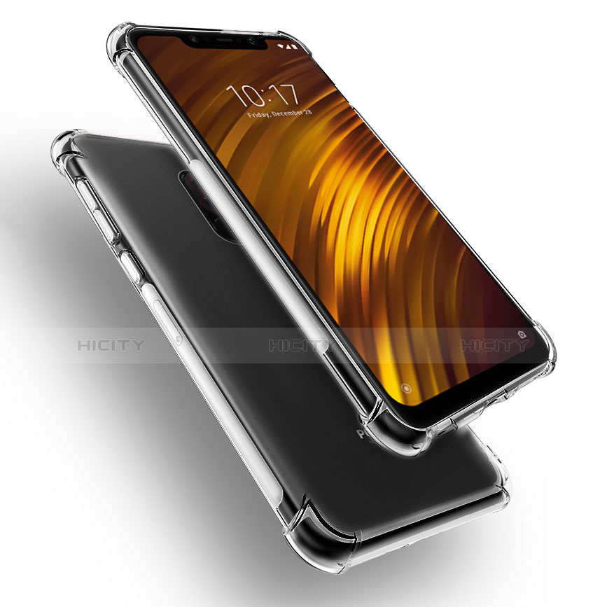 Xiaomi Pocophone F1用極薄ソフトケース シリコンケース 耐衝撃 全面保護 クリア透明 T03 Xiaomi クリア