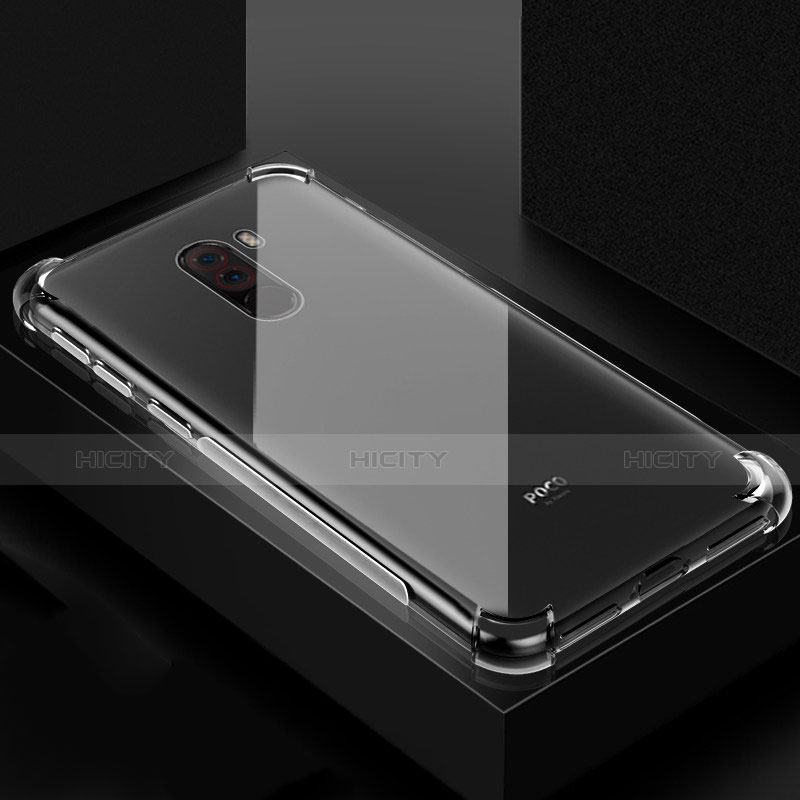 Xiaomi Pocophone F1用極薄ソフトケース シリコンケース 耐衝撃 全面保護 クリア透明 T04 Xiaomi クリア