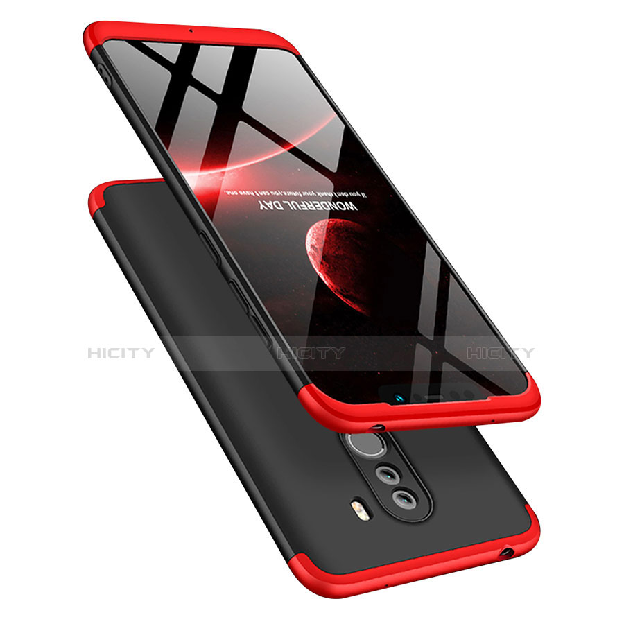 Xiaomi Pocophone F1用ハードケース プラスチック 質感もマット 前面と背面 360度 フルカバー Q03 Xiaomi レッド・ブラック