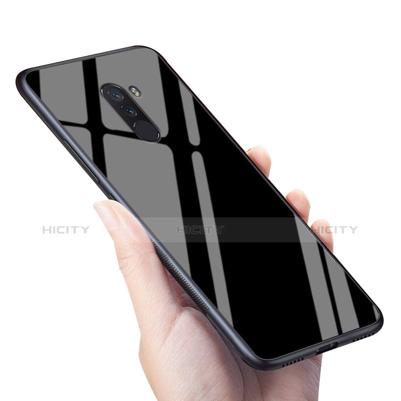 Xiaomi Pocophone F1用ハイブリットバンパーケース プラスチック 鏡面 カバー Xiaomi 