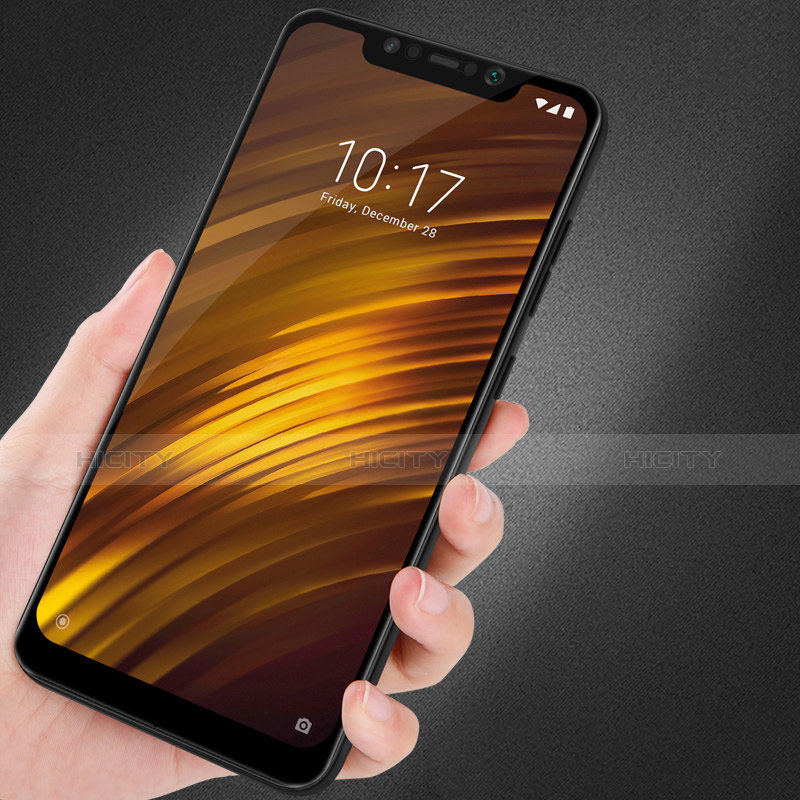 Xiaomi Pocophone F1用強化ガラス フル液晶保護フィルム Xiaomi ブラック