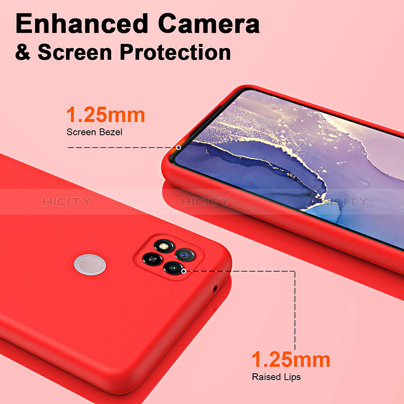 Xiaomi Redmi 10A 4G用360度 フルカバー極薄ソフトケース シリコンケース 耐衝撃 全面保護 バンパー H01P Xiaomi 