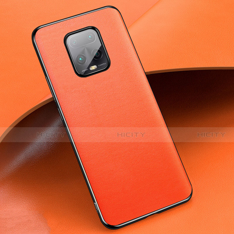 Xiaomi Redmi 10X 5G用ケース 高級感 手触り良いレザー柄 Xiaomi オレンジ