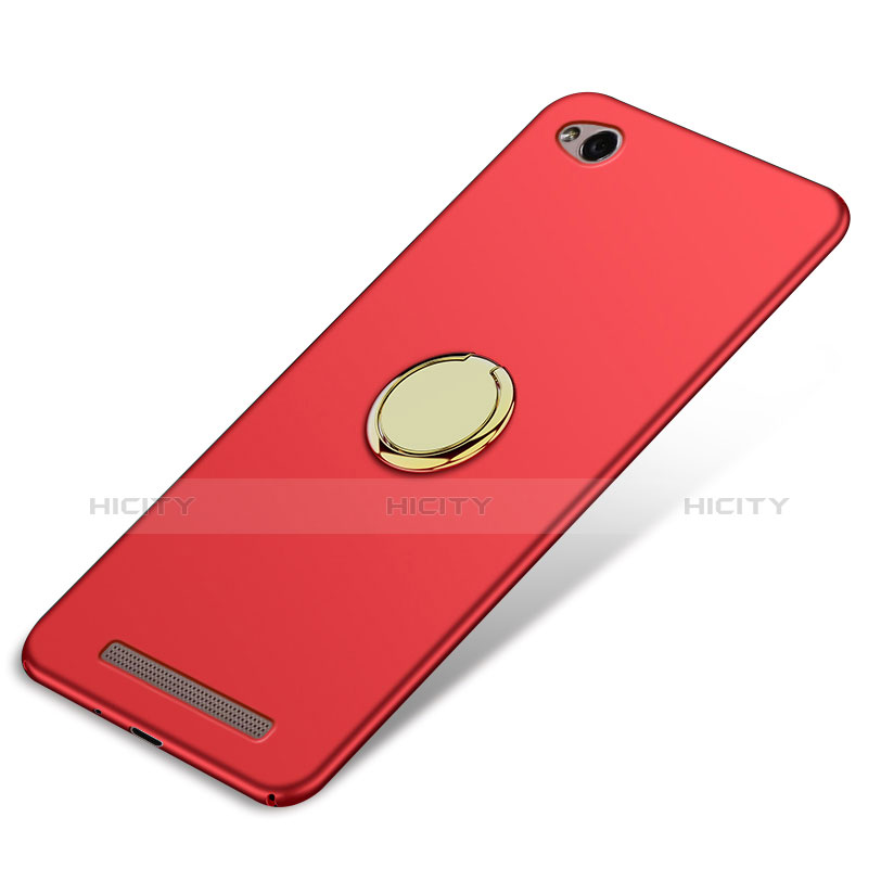 Xiaomi Redmi 3用ハードケース プラスチック 質感もマット アンド指輪 A02 Xiaomi レッド