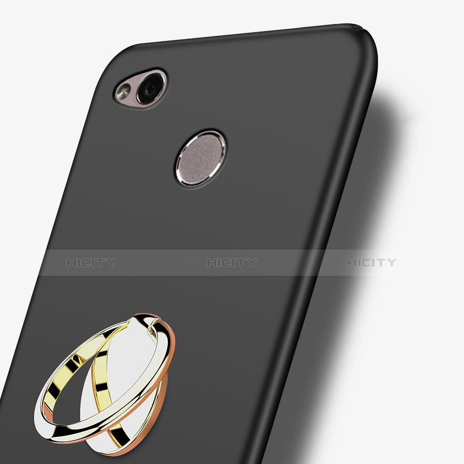 Xiaomi Redmi 3 Pro用ハードケース プラスチック 質感もマット アンド指輪 A02 Xiaomi ブラック
