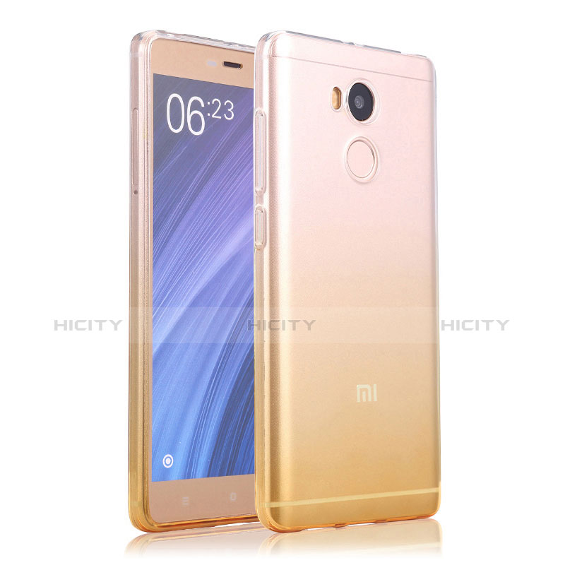 Xiaomi Redmi 4 Prime High Edition用極薄ソフトケース グラデーション 勾配色 クリア透明 Xiaomi イエロー