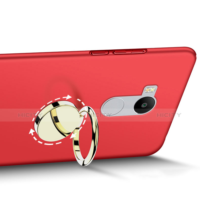 Xiaomi Redmi 4 Prime High Edition用ハードケース プラスチック 質感もマット アンド指輪 Xiaomi レッド