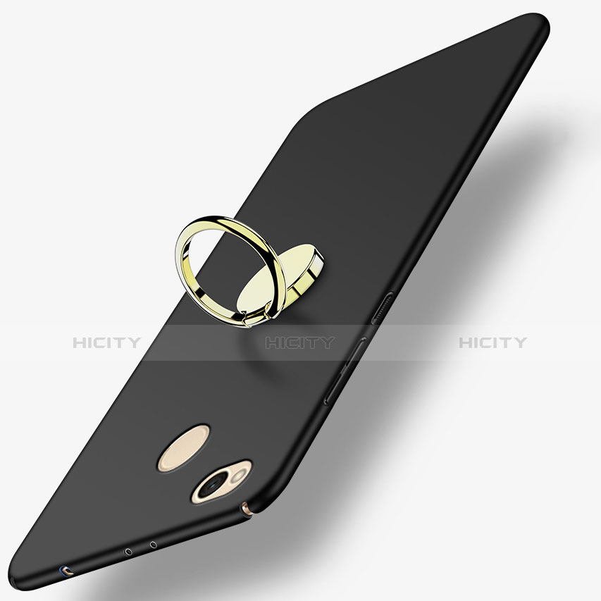 Xiaomi Redmi 4X用ハードケース プラスチック 質感もマット アンド指輪 Xiaomi ブラック
