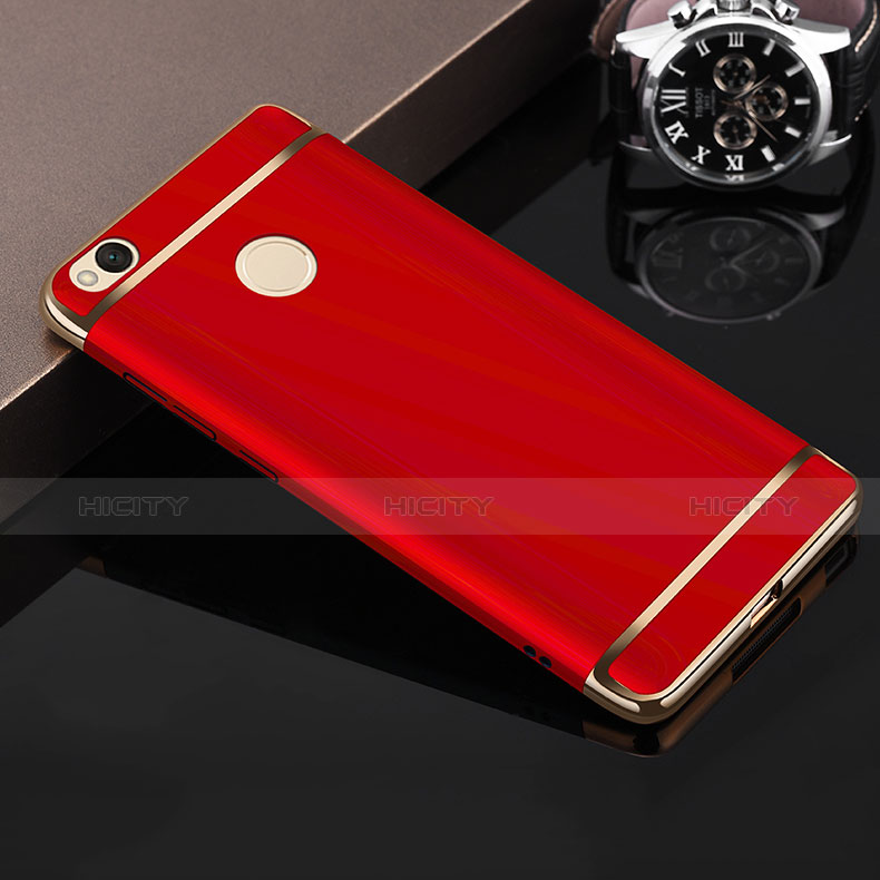 Xiaomi Redmi 4X用ケース 高級感 手触り良い メタル兼プラスチック バンパー Xiaomi レッド