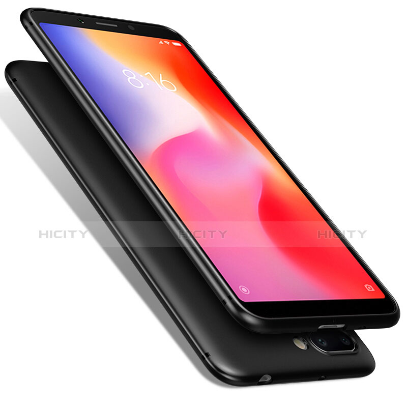 Xiaomi Redmi 6用極薄ソフトケース シリコンケース 耐衝撃 全面保護 S02 Xiaomi ブラック