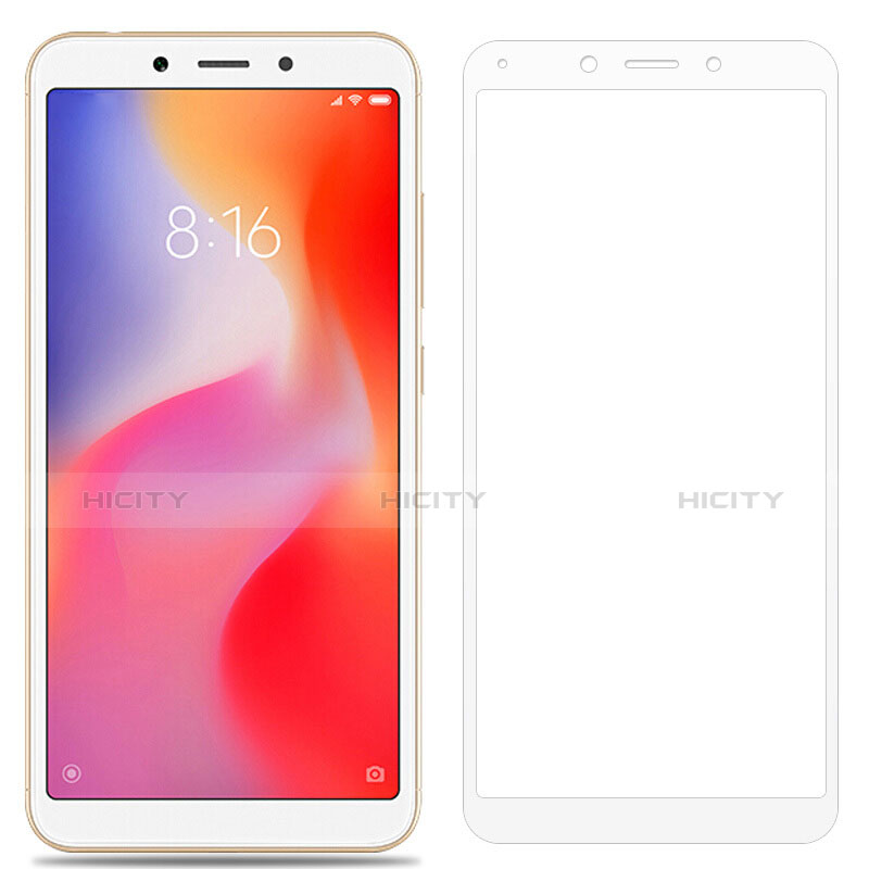 Xiaomi Redmi 6用強化ガラス フル液晶保護フィルム Xiaomi ホワイト