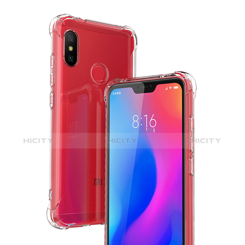 Xiaomi Redmi 6 Pro用極薄ソフトケース シリコンケース 耐衝撃 全面保護 クリア透明 T03 Xiaomi クリア