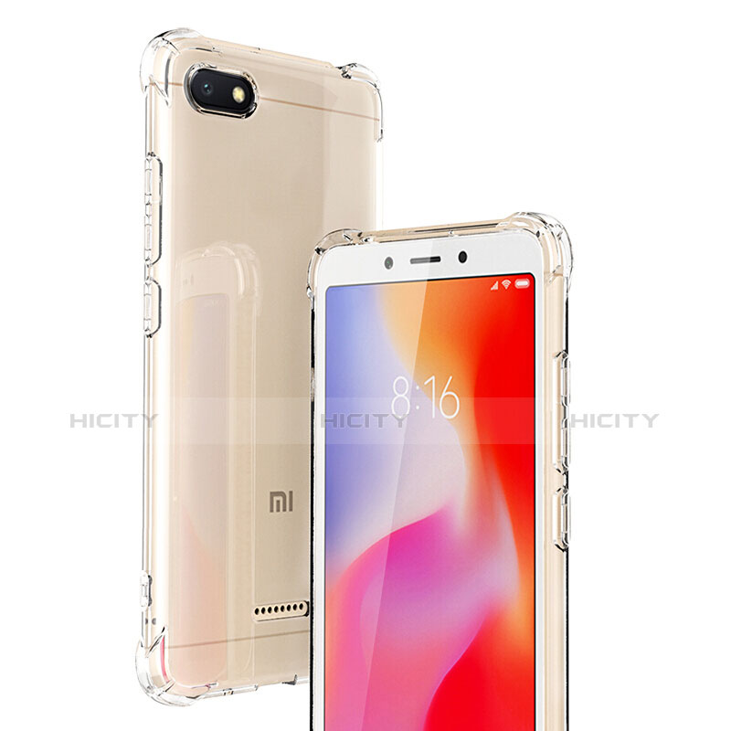 Xiaomi Redmi 6A用極薄ソフトケース シリコンケース 耐衝撃 全面保護 クリア透明 T02 Xiaomi クリア