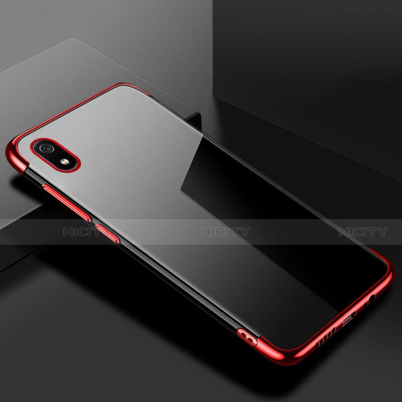 Xiaomi Redmi 7A用極薄ソフトケース シリコンケース 耐衝撃 全面保護 クリア透明 H01 Xiaomi レッド